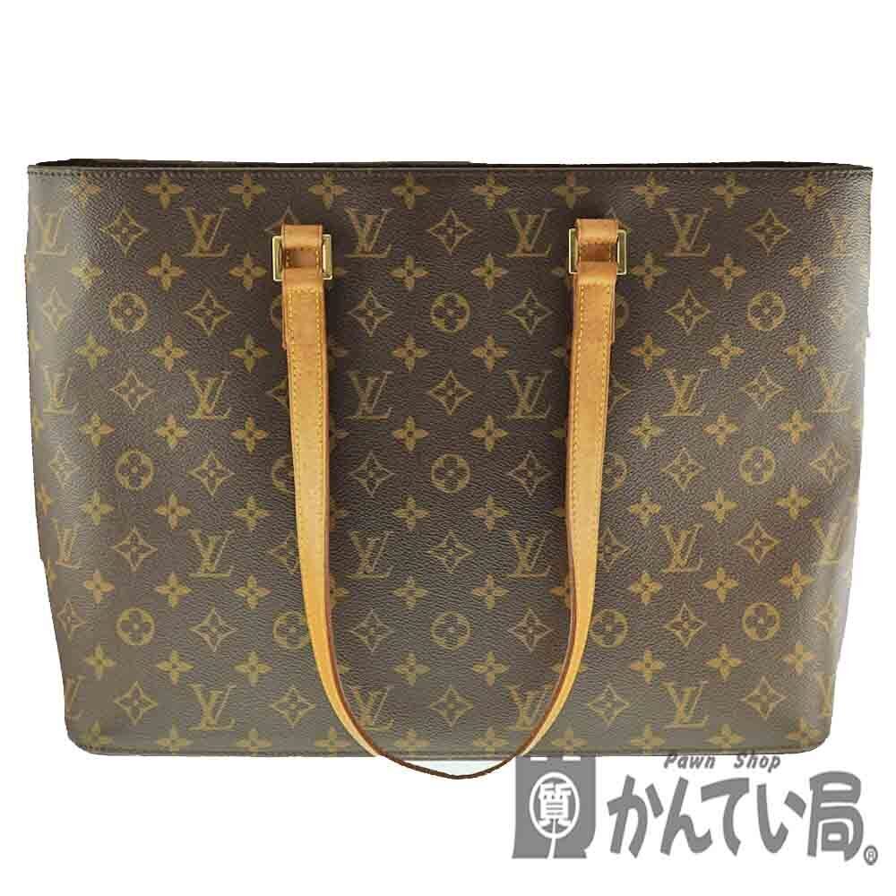 LOUIS VUITTON Luco Monogram Tote Bag Brown
